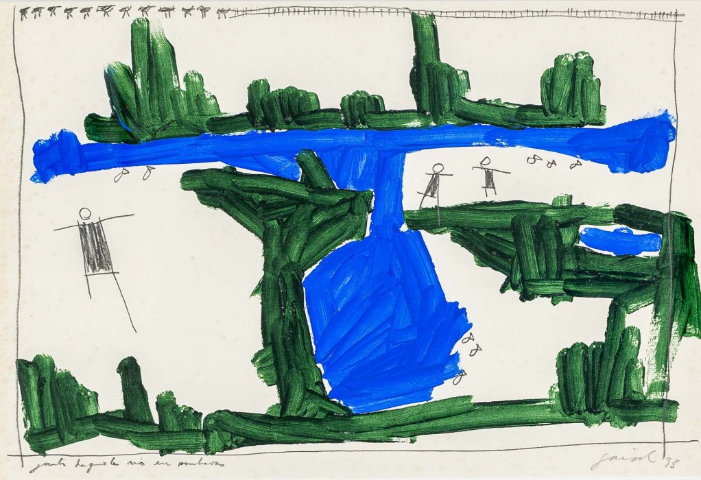 Paulo Gaiad. Daquele rio eu sonhava. Técnica mista sobre papel, 48 x 33 cm, 1993