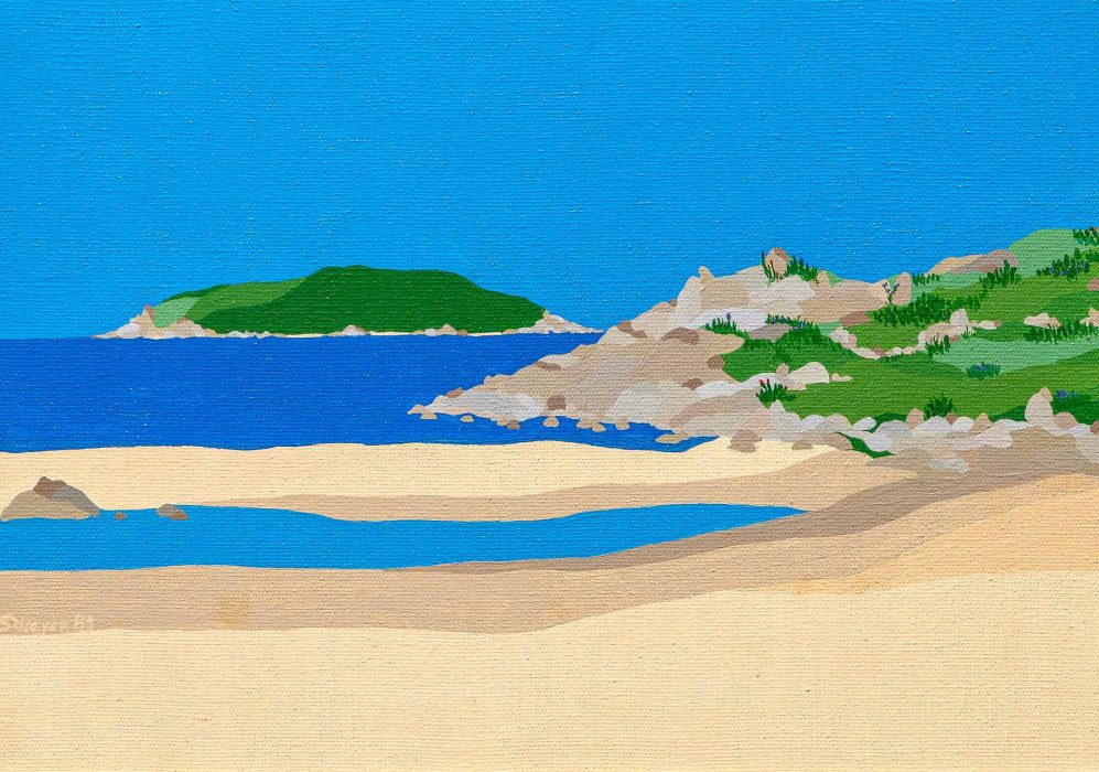 Sandra Meyer. Paisagem. Acrílica sobre tela, 22 x 32 cm, 1981
