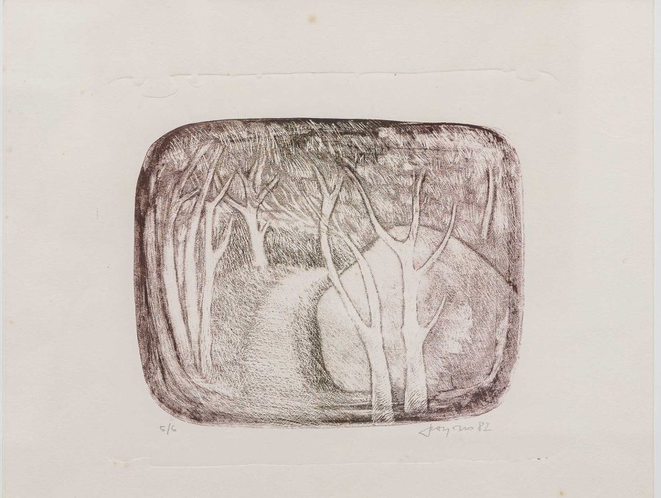 Jairo Schmidt. S/T, litografia, 21 x 26 cm, 1982